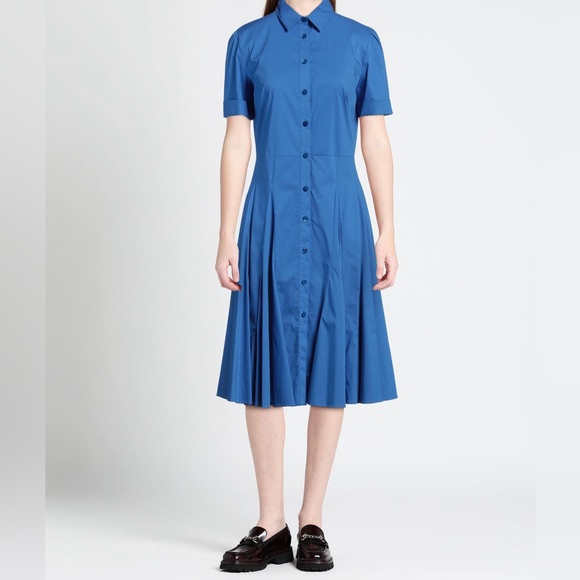 PUROTATTO Blue midi dress Italy  42 US 6 - Picture 12 of 12